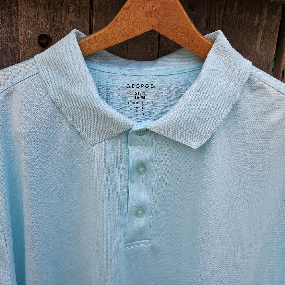 George Sky Blue Men's Polo Shirt Size XL - Picture 4 of 16